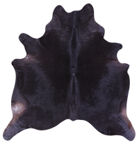 Thumbnail for Black Natural Cowhide Rug - Large 6' 8