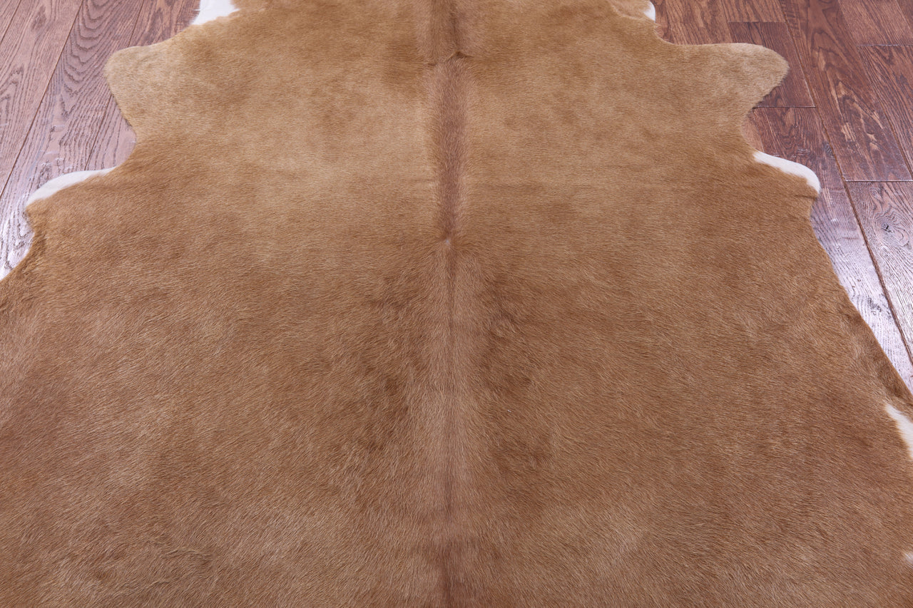Light Brown Natural Cowhide Rug - Large 6' 10"H x 6' 1"W