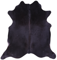 Thumbnail for Black Natural Cowhide Rug - X-Large 7' 6