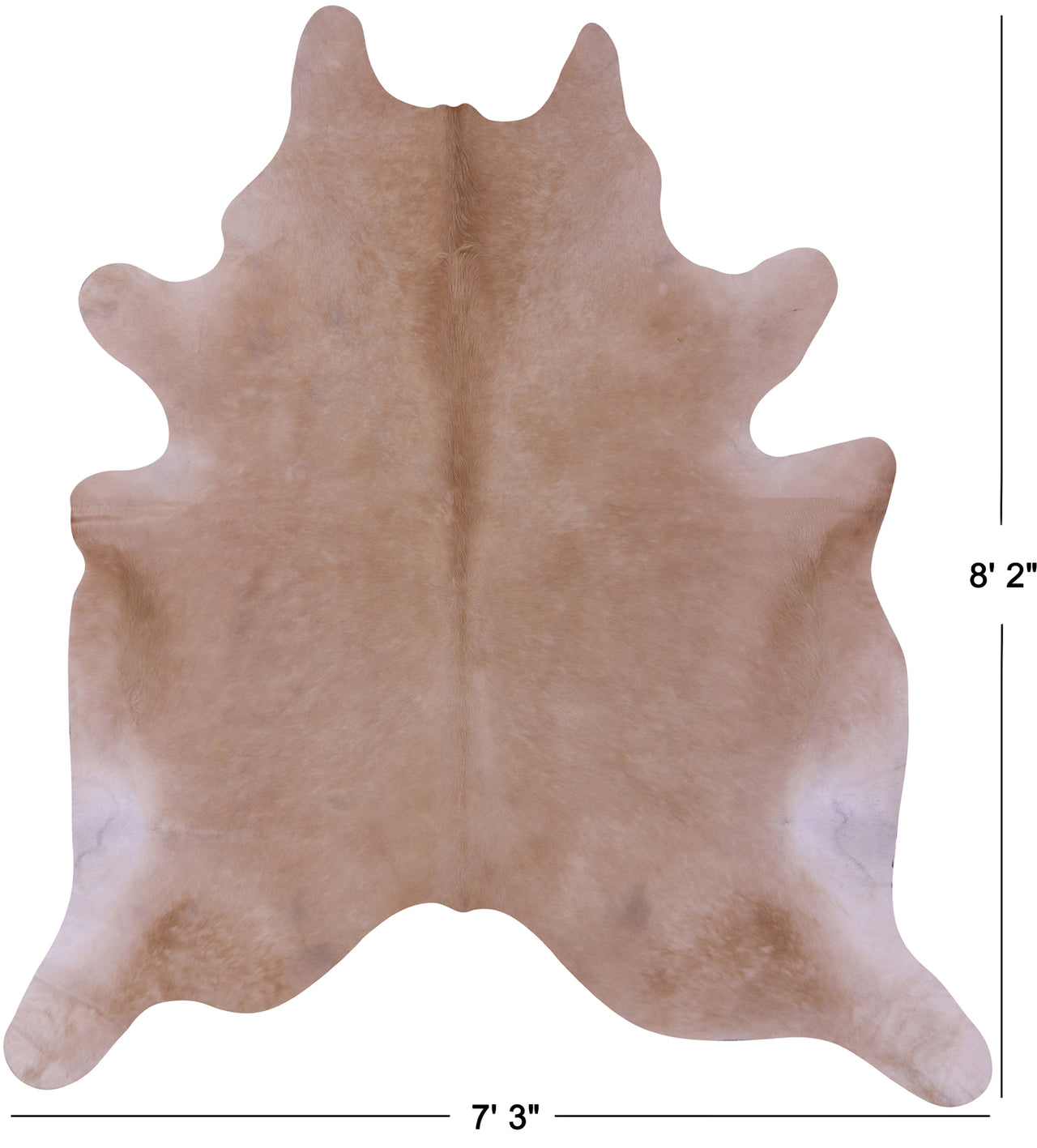 Beige Natural Cowhide Rug - XX-Large 8' 2"H x 7' 3"W