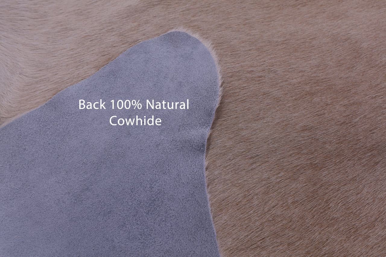 Beige Natural Cowhide Rug - XX-Large 7' 10"H x 7' 2"W