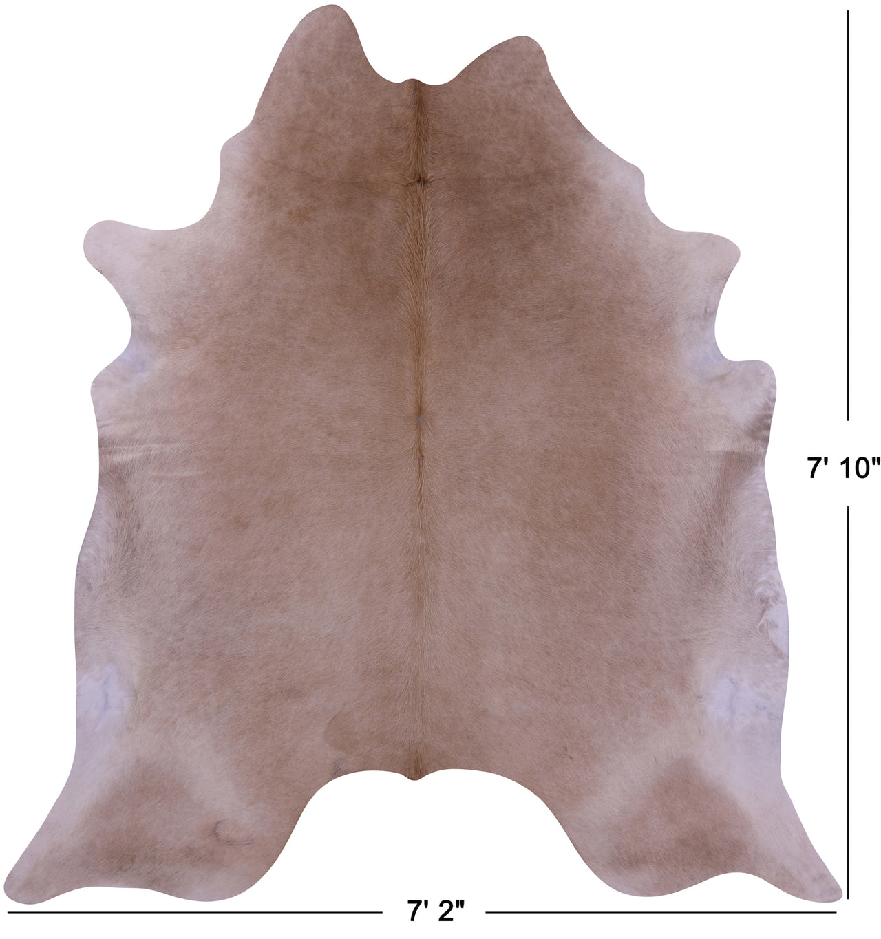 Beige Natural Cowhide Rug - XX-Large 7' 10"H x 7' 2"W