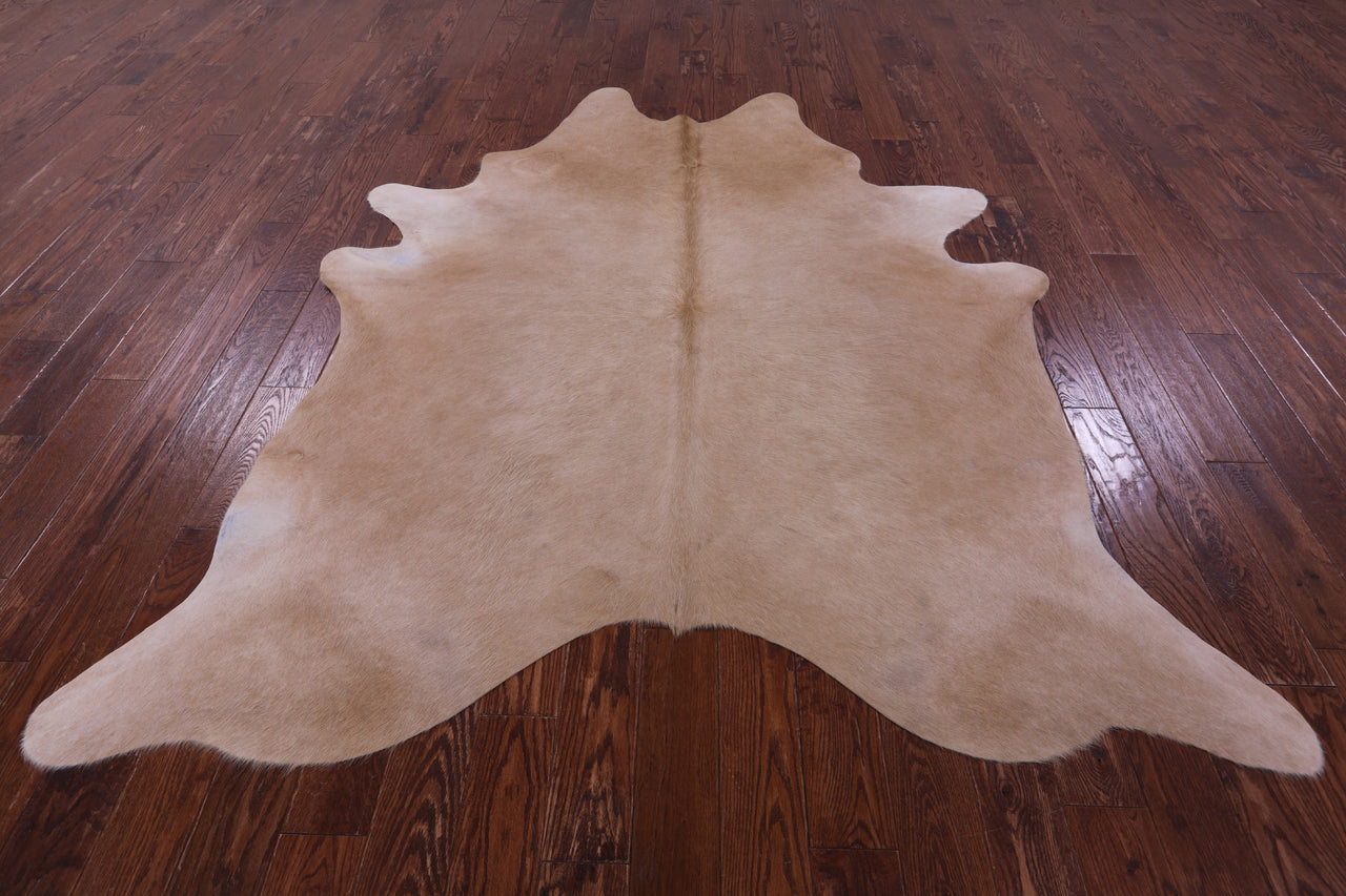 Beige Natural Cowhide Rug - XX-Large 8' 0"H x 6' 7"W