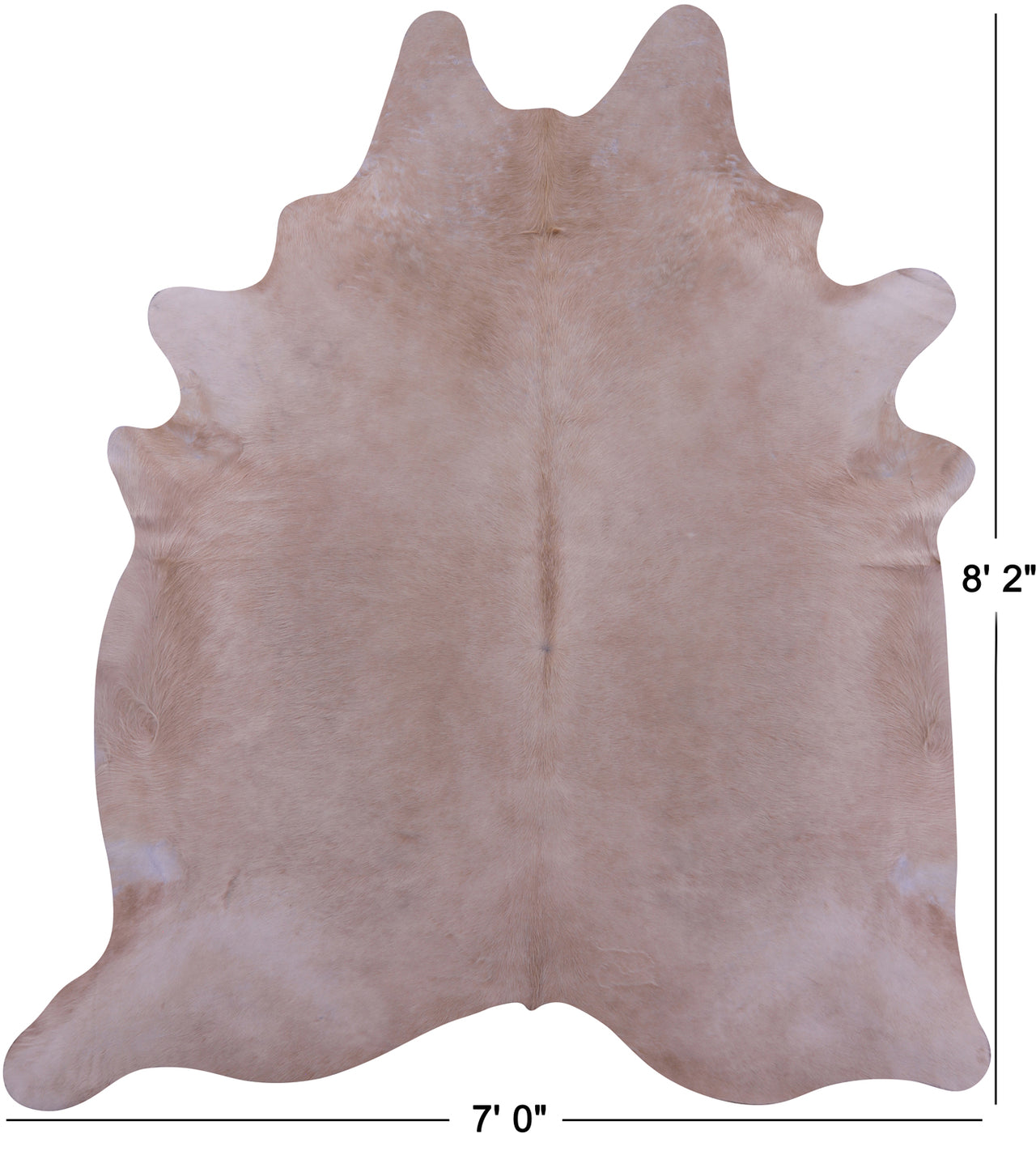 Beige Natural Cowhide Rug - XX-Large 8' 2"H x 7' 0"W