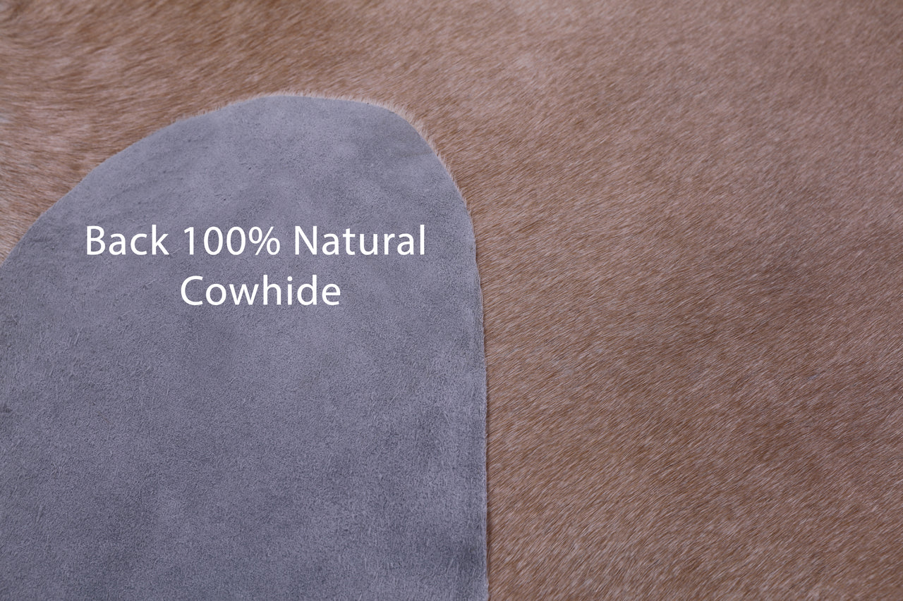 Beige Natural Cowhide Rug - XX-Large 8' 5"H x 6' 10"W