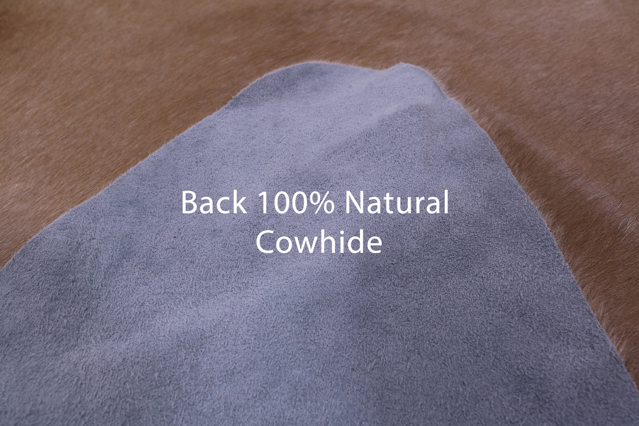 Beige Natural Cowhide Rug - X-Large 7' 6"H x 6' 8"W