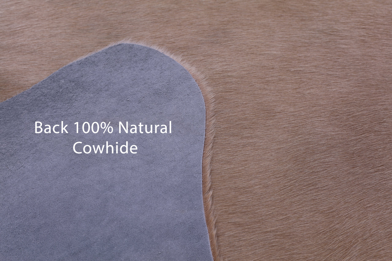 Beige Natural Cowhide Rug - X-Large 7' 2"H x 5' 6"W