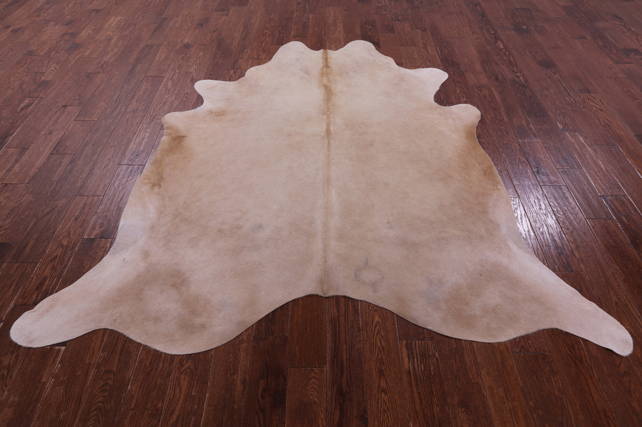 Beige Natural Cowhide Rug - XX-Large 7' 8"H x 7' 1"W
