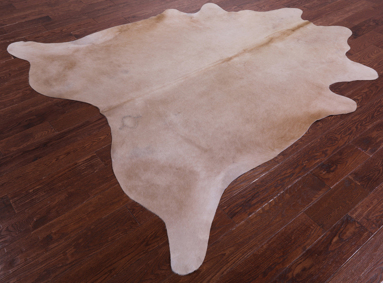Beige Natural Cowhide Rug - XX-Large 7' 8"H x 7' 1"W