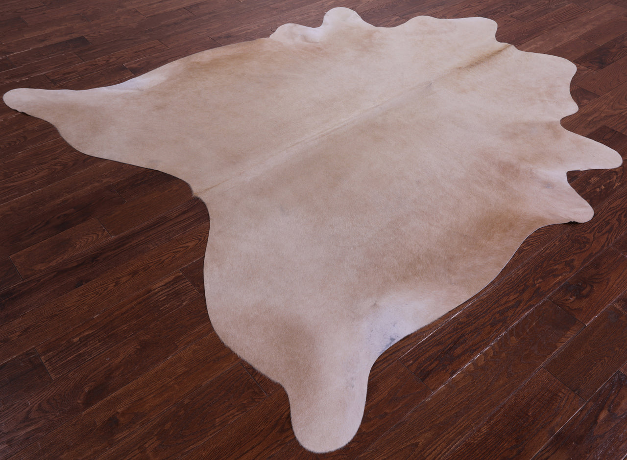 Beige Natural Cowhide Rug - X-Large 7' 6"H x 6' 9"W