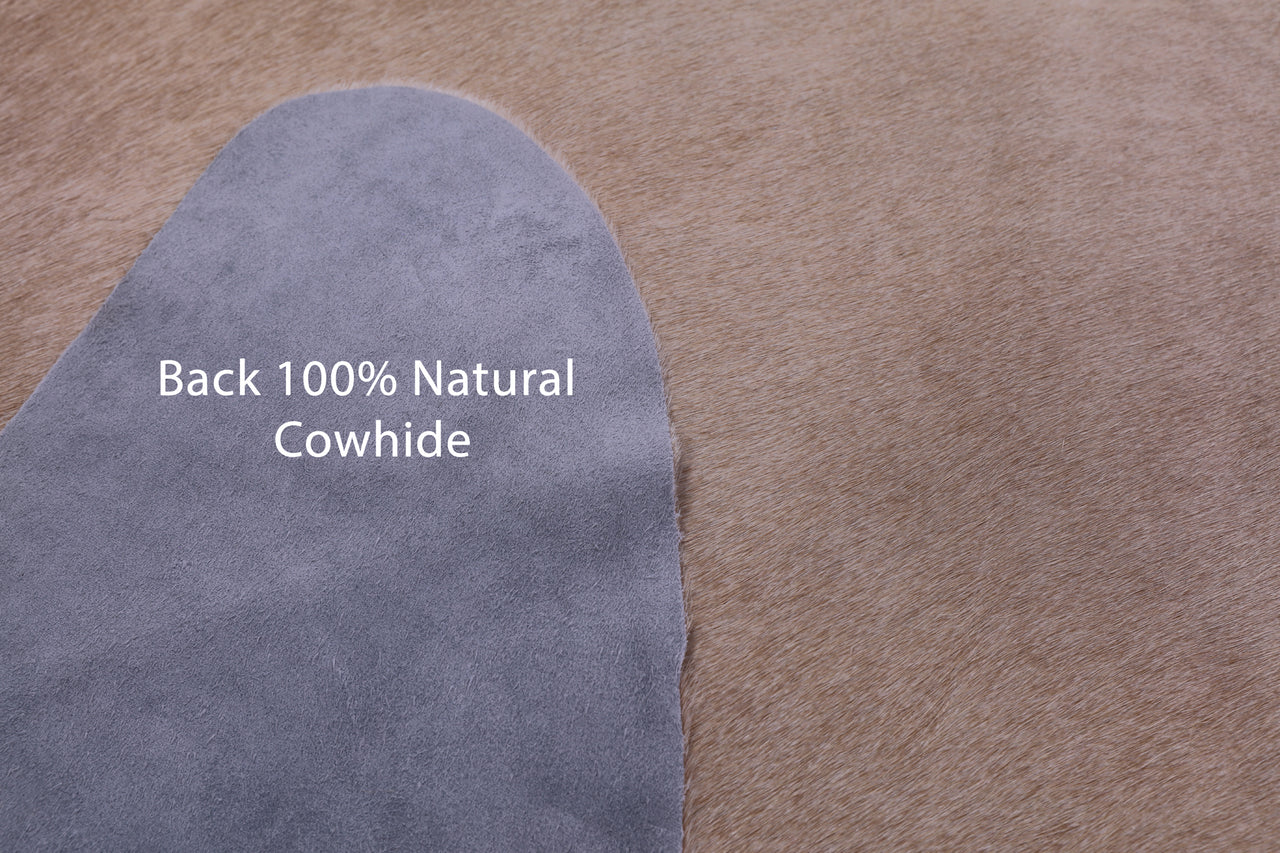 Beige Natural Cowhide Rug - X-Large 7' 6"H x 6' 9"W
