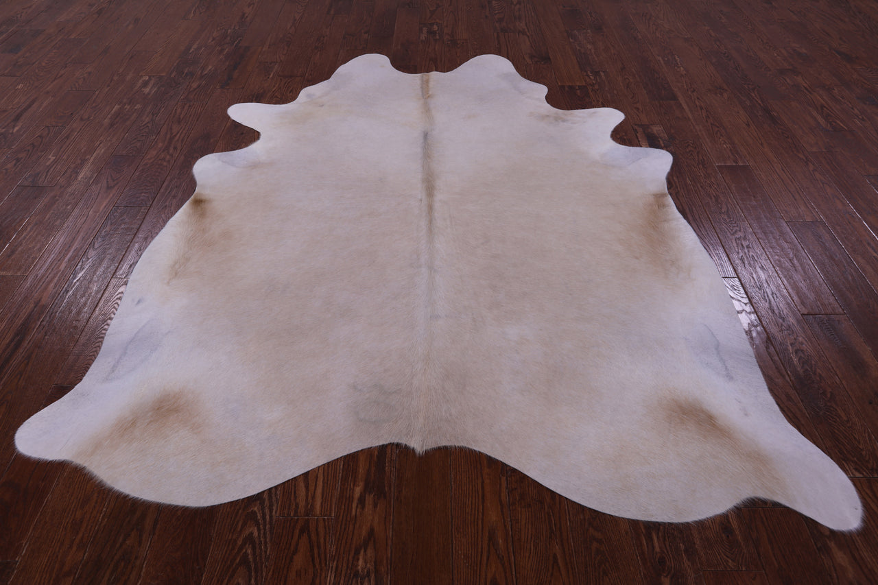 Beige Natural Cowhide Rug - X-Large 7' 5"H x 6' 4"W