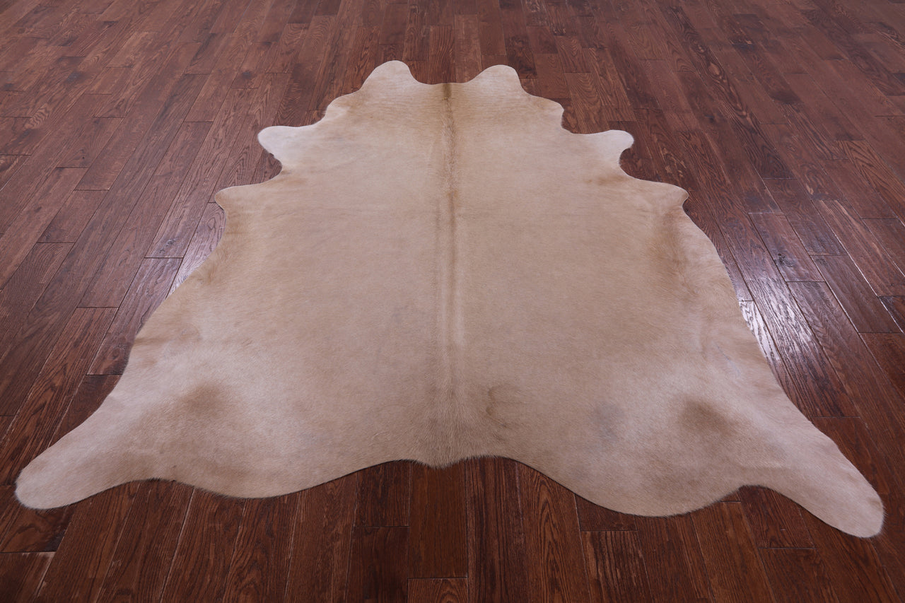 Beige Natural Cowhide Rug - X-Large 7' 5"H x 6' 7"W
