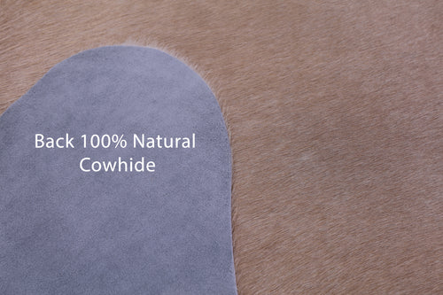 Beige Natural Cowhide Rug - X-Large 7' 5