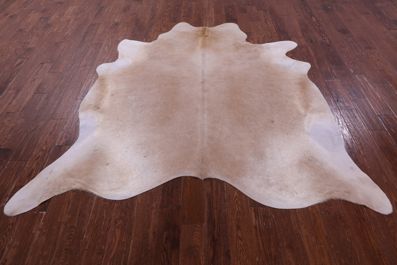 Beige Natural Cowhide Rug - X-Large 7' 5"H x 7' 1"W