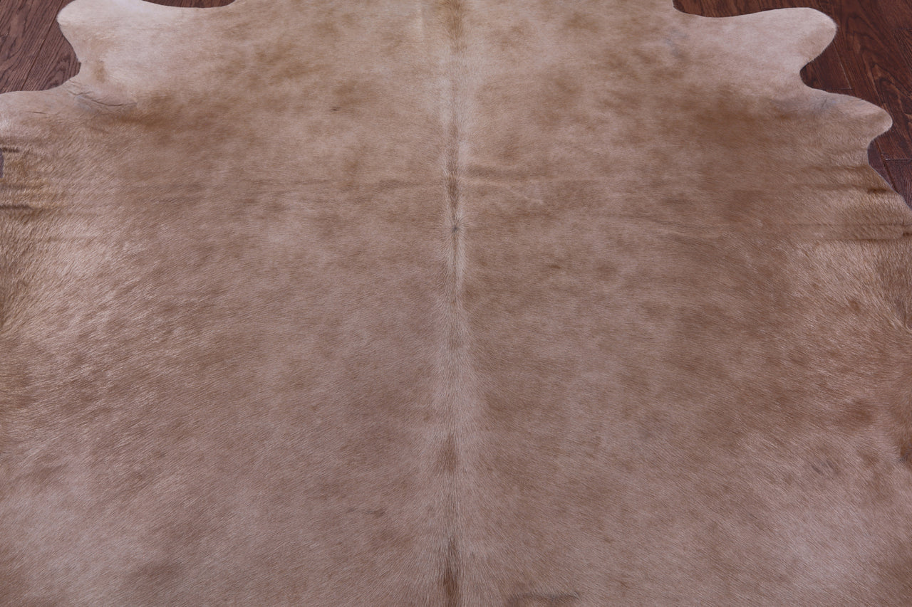 Beige Natural Cowhide Rug - Large 6' 8"H x 6' 6"W