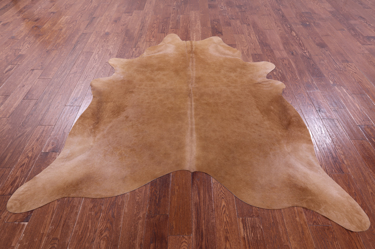 Brown Natural Cowhide Rug - X-Large 7' 3"H x 6' 8"W
