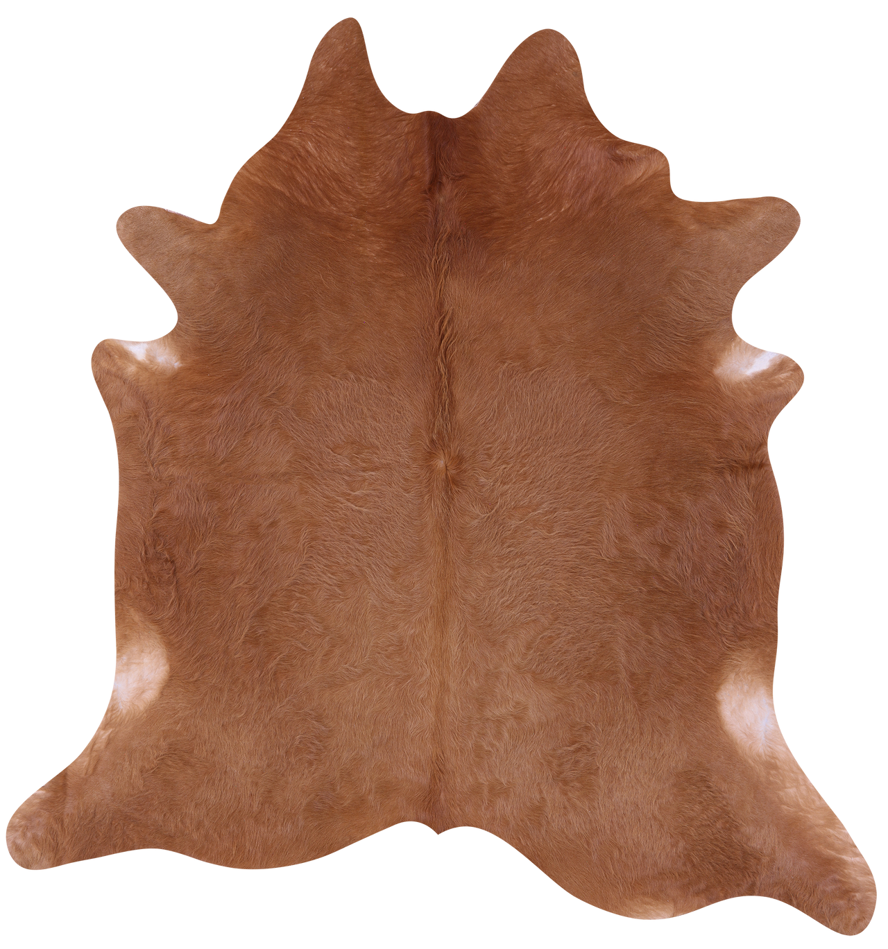 Brown Natural Cowhide Rug - X-Large 7' 5"H x 7' 2"W
