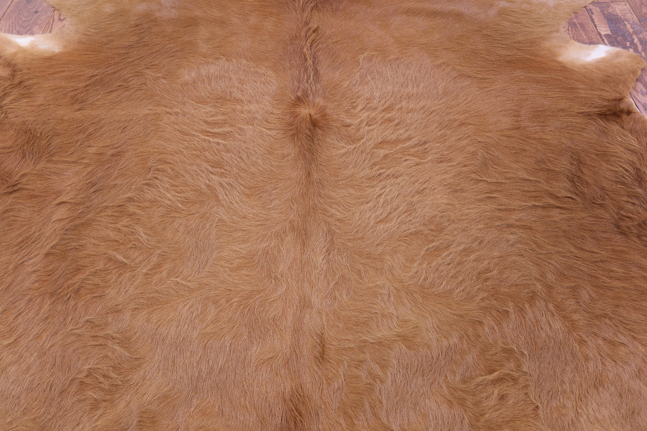 Brown Natural Cowhide Rug - X-Large 7' 5"H x 7' 2"W
