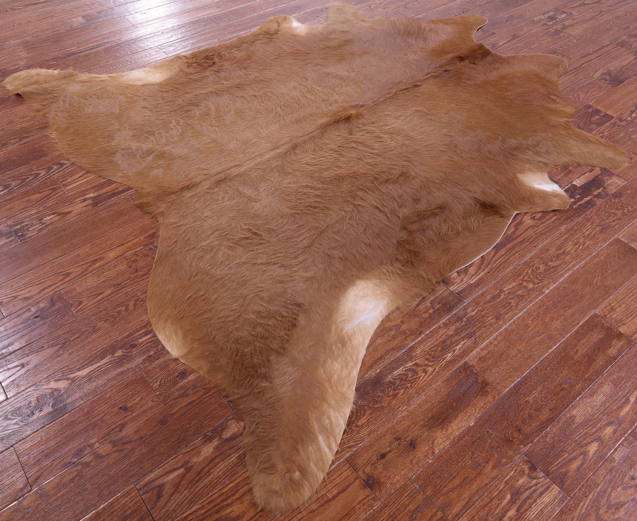 Brown Natural Cowhide Rug - X-Large 7' 5"H x 7' 2"W