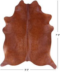 Thumbnail for Brown Natural Cowhide Rug - X-Large 7' 3