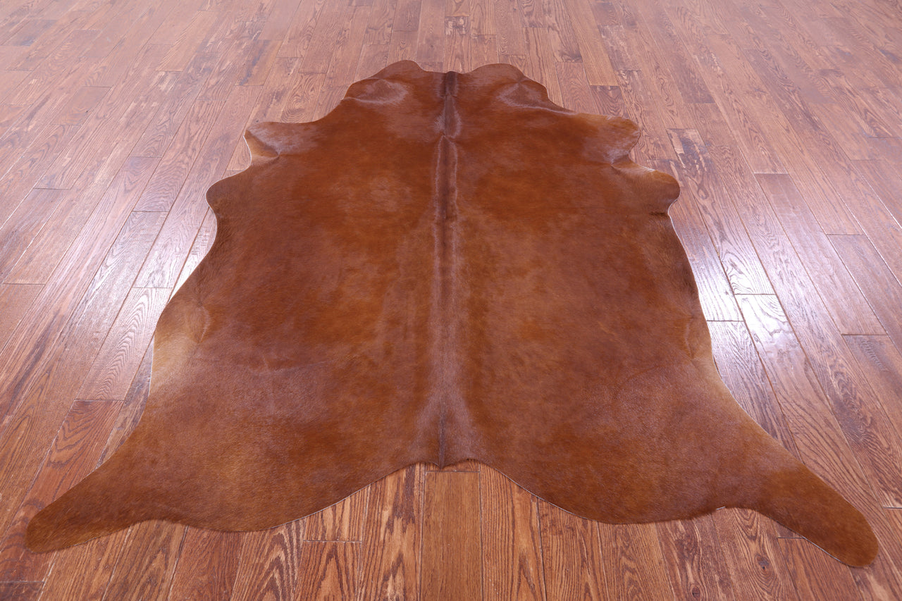 Brown Natural Cowhide Rug - X-Large 7' 3"H x 6' 0"W