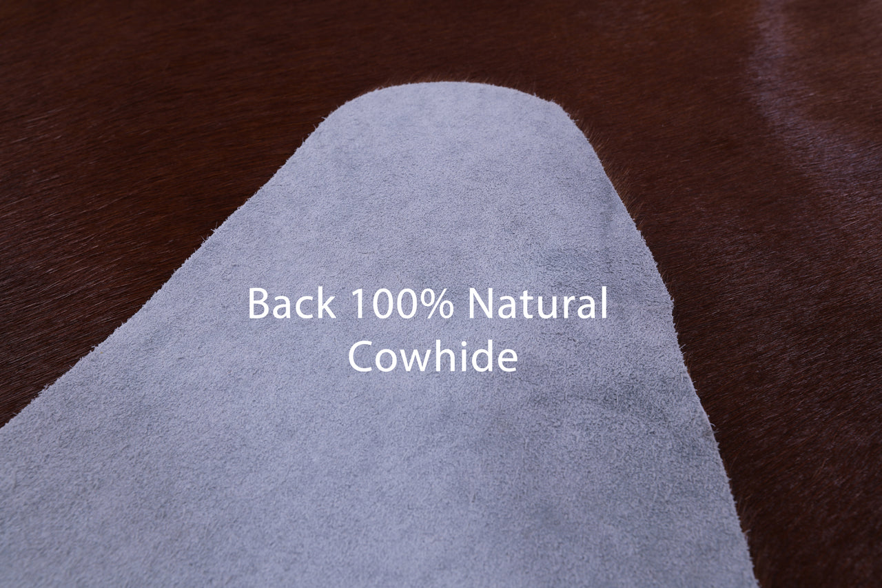 Brown Natural Cowhide Rug - X-Large 7' 3"H x 6' 0"W