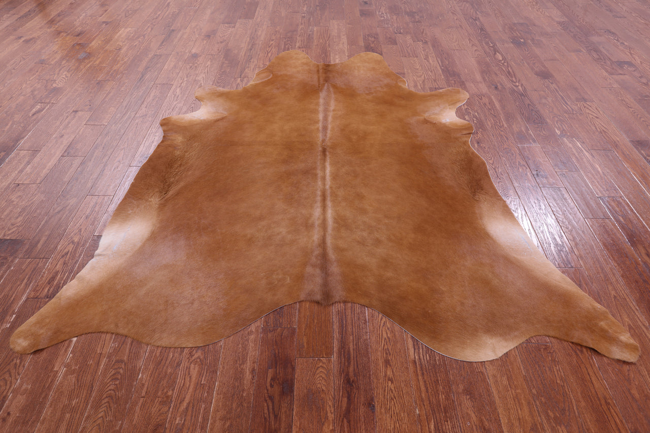 Brown Natural Cowhide Rug - XX-Large 7' 10"H x 7' 1"W