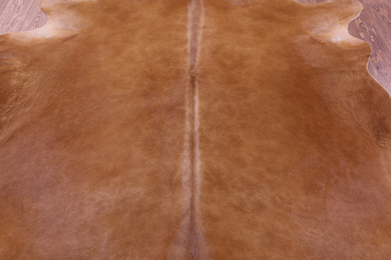 Brown Natural Cowhide Rug - XX-Large 7' 10"H x 7' 1"W