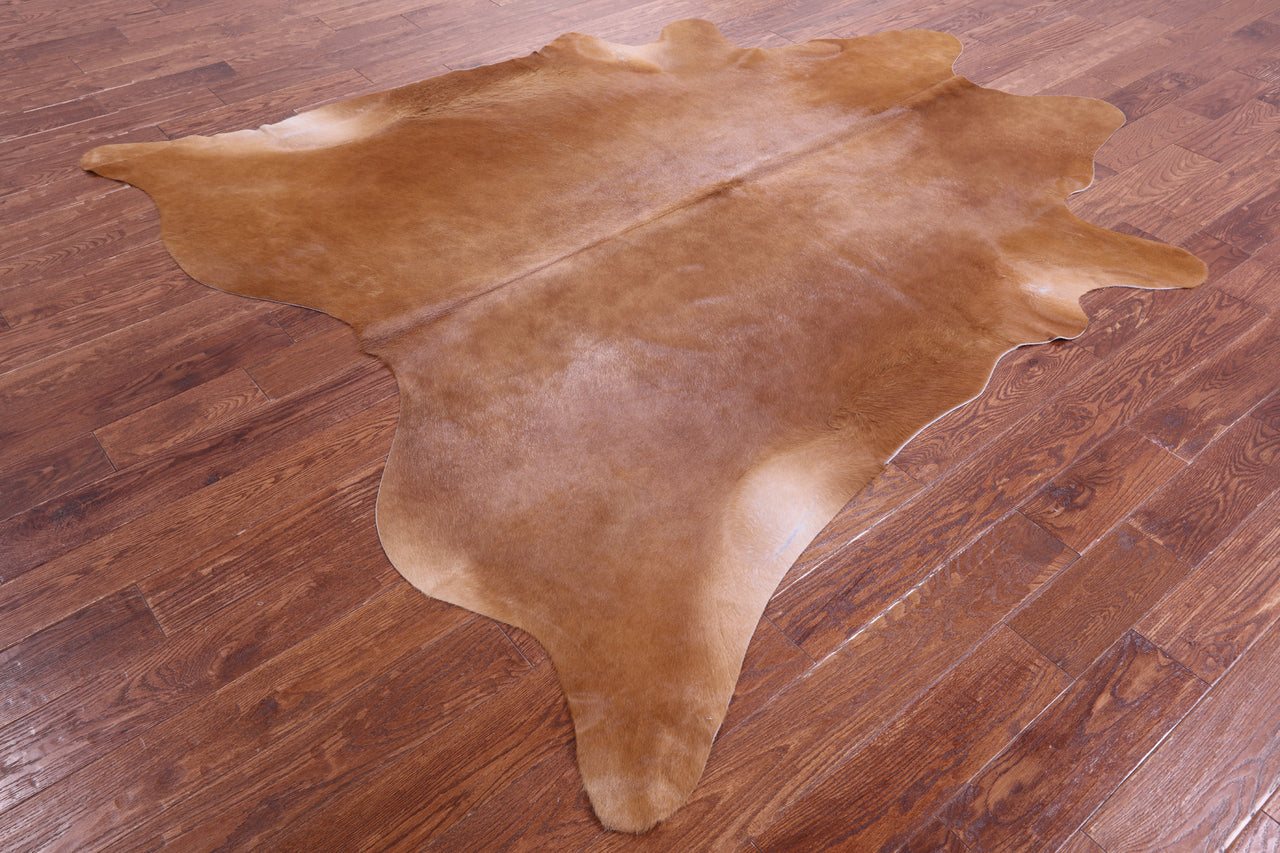 Brown Natural Cowhide Rug - XX-Large 7' 10"H x 7' 1"W