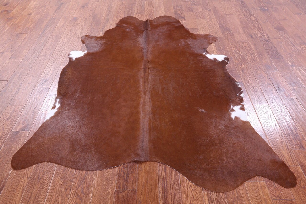 Brown Natural Cowhide Rug - X-Large 7' 4"H x 5' 9"W