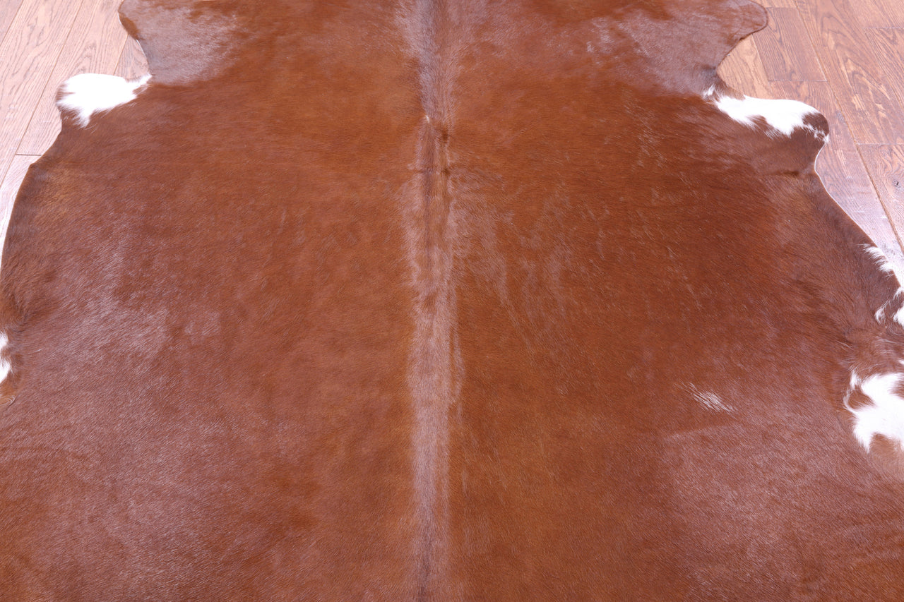 Brown Natural Cowhide Rug - X-Large 7' 4"H x 5' 9"W