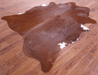 Thumbnail for Brown Natural Cowhide Rug - X-Large 7' 4
