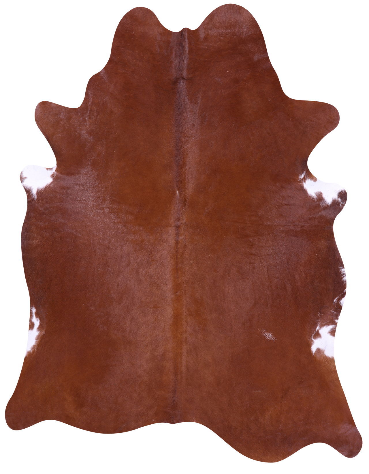 Brown Natural Cowhide Rug - X-Large 7' 4"H x 5' 9"W