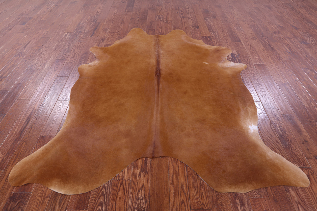 Brown Natural Cowhide Rug - X-Large 7' 5"H x 6' 8"W