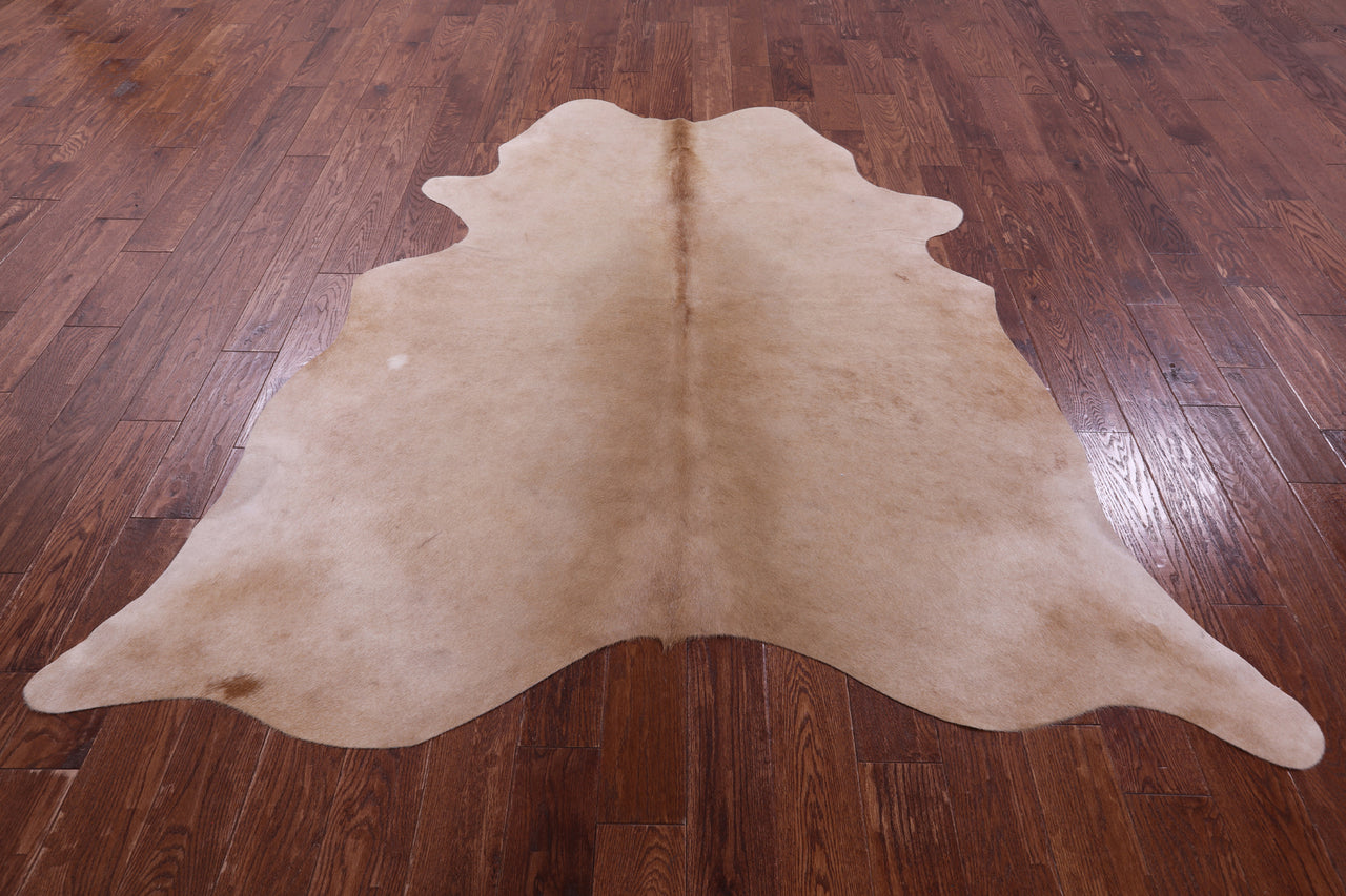 Beige Natural Cowhide Rug - Large 6' 10"H x 6' 6"W