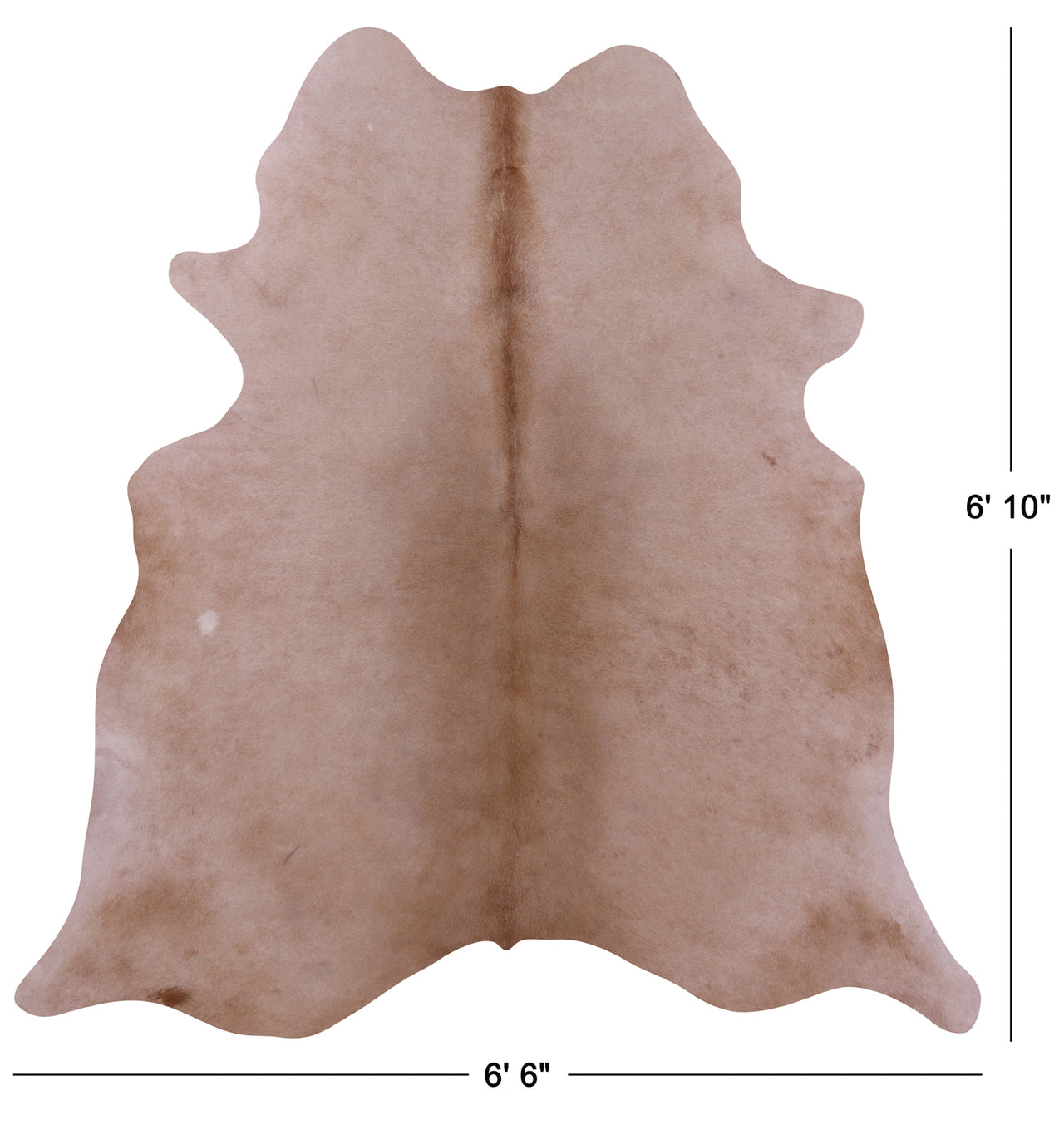 Beige Natural Cowhide Rug - Large 6' 10"H x 6' 6"W