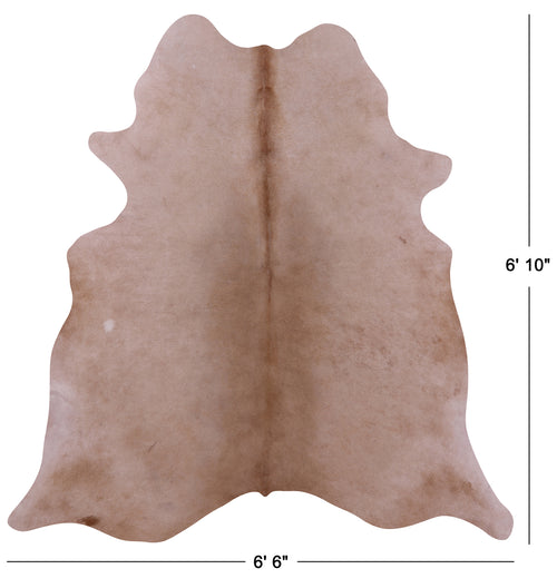 Beige Natural Cowhide Rug - Large 6' 10