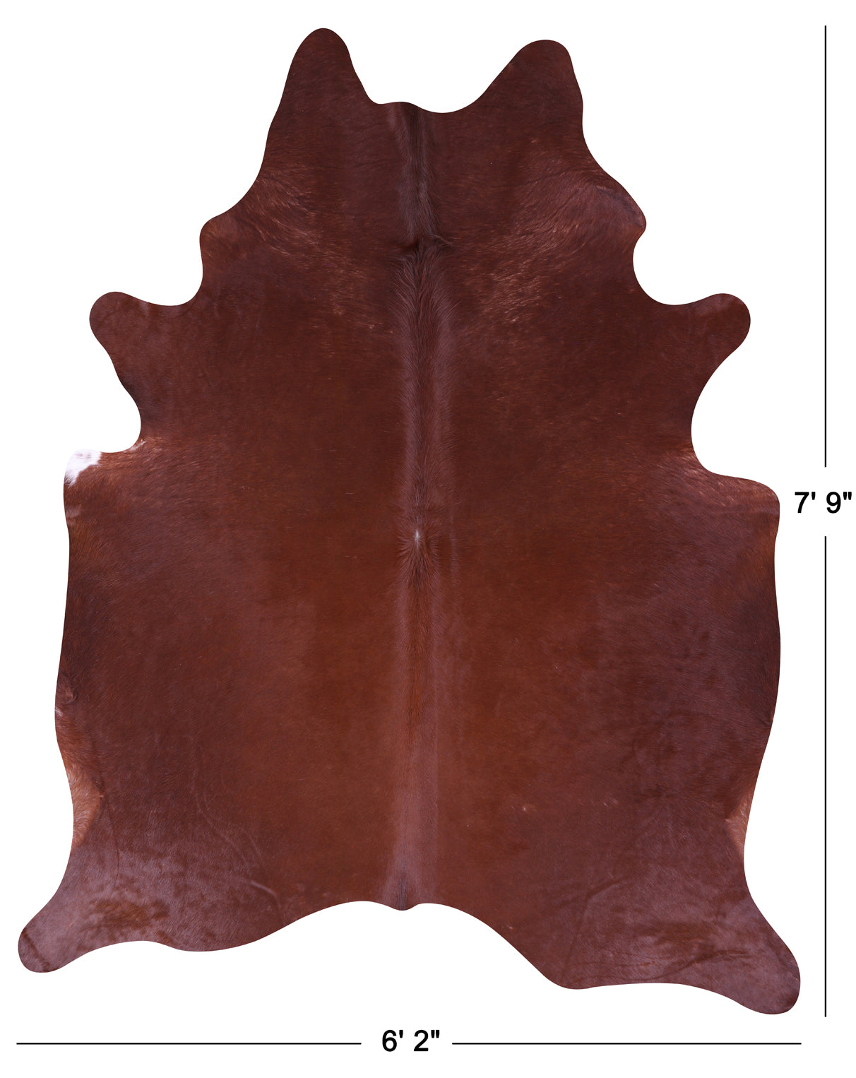 Brown Natural Cowhide Rug - XX-Large 7' 9"H x 6' 2"W