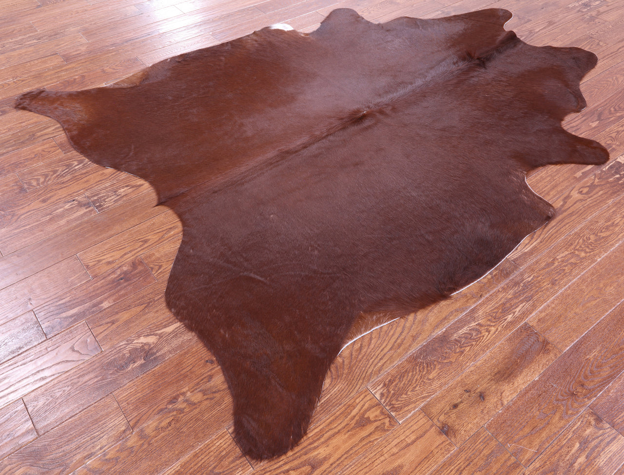 Brown Natural Cowhide Rug - XX-Large 7' 9"H x 6' 2"W