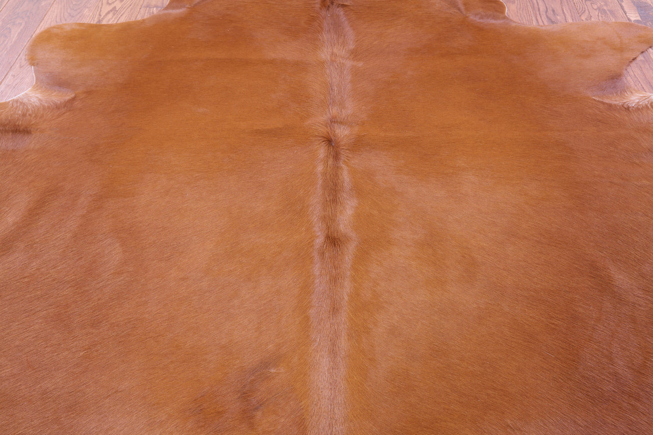 Brown Natural Cowhide Rug - X-Large 7' 4"H x 6' 3"W