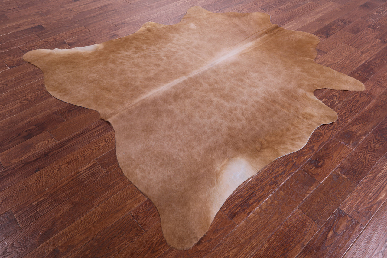 Light Brown Natural Cowhide Rug - Large 6' 10"H x 6' 5"W