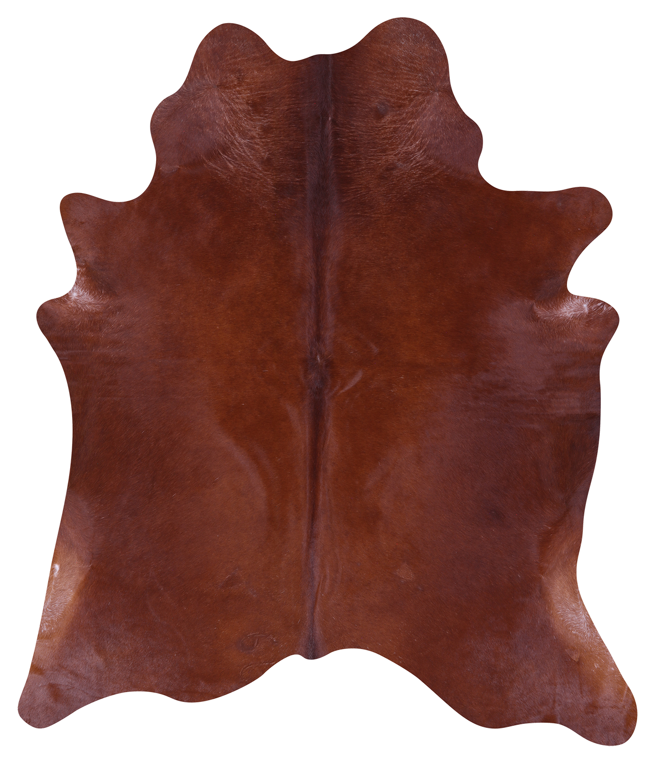 Brown Natural Cowhide Rug - X-Large 7' 4"H x 6' 2"W