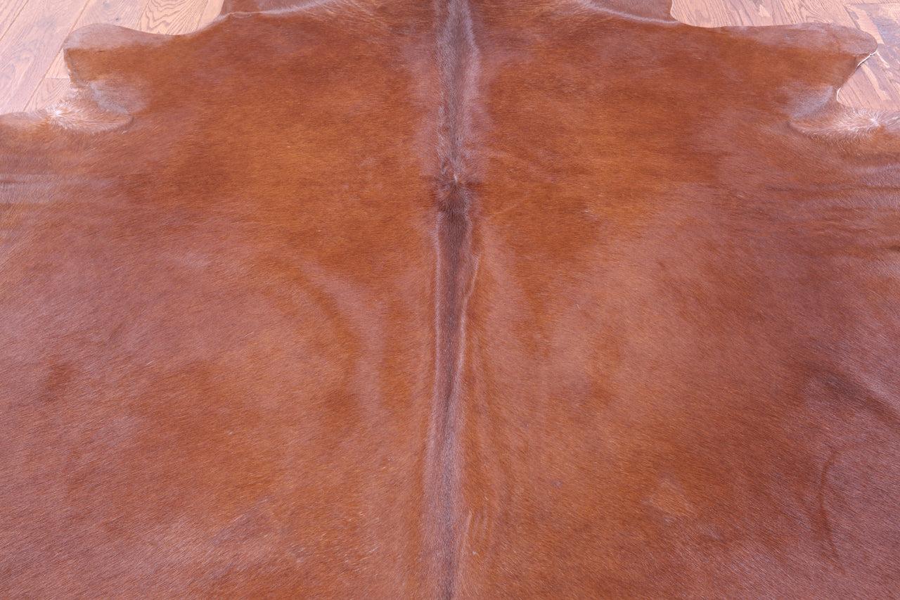 Brown Natural Cowhide Rug - X-Large 7' 4"H x 6' 2"W