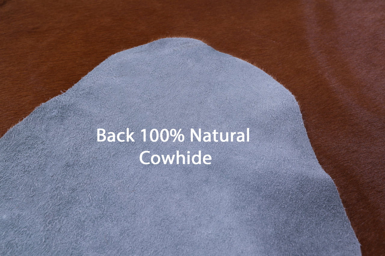 Brown Natural Cowhide Rug - XX-Large 8' 0"H x 7' 0"W