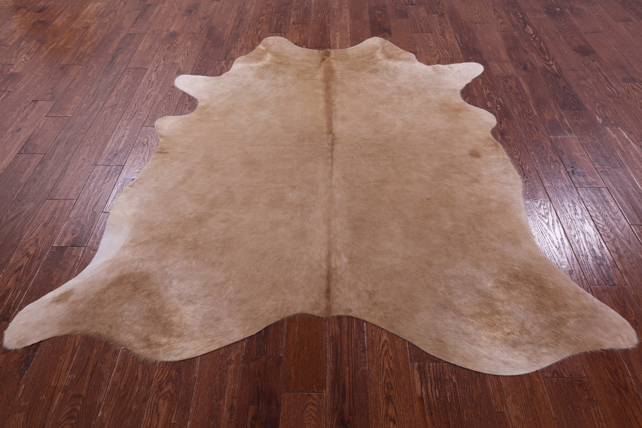Beige Natural Cowhide Rug - X-Large 7' 0"H x 6' 6"W