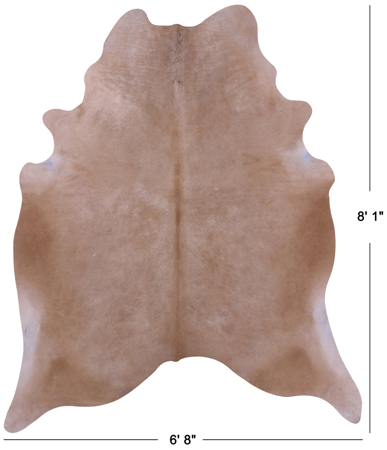 Beige Natural Cowhide Rug - XX-Large 8' 1"H x 6' 8"W