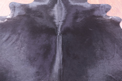 Black Natural Cowhide Rug - XX-Large 7' 8
