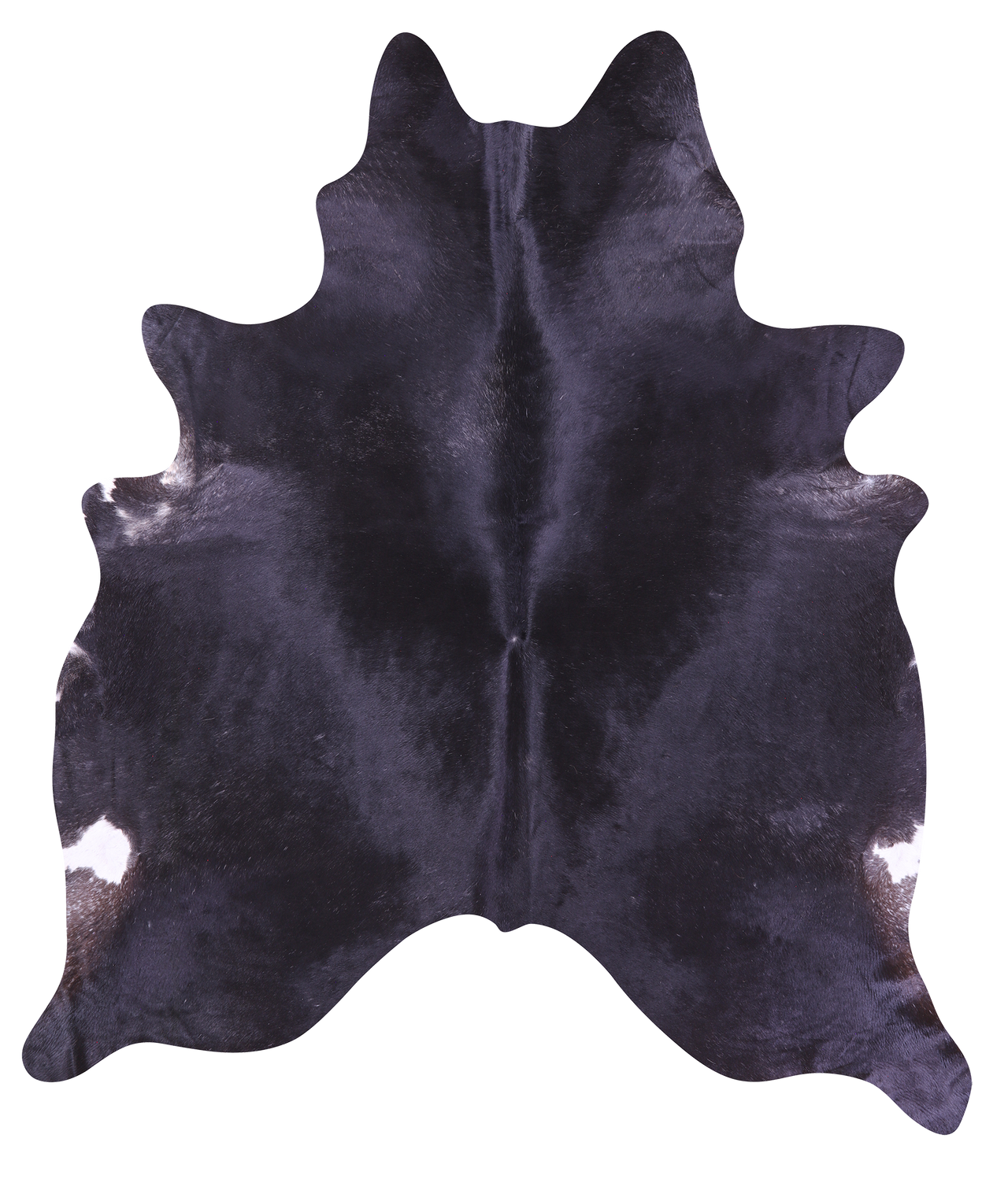 Black Natural Cowhide Rug - XX-Large 7' 8"H x 6' 7"W