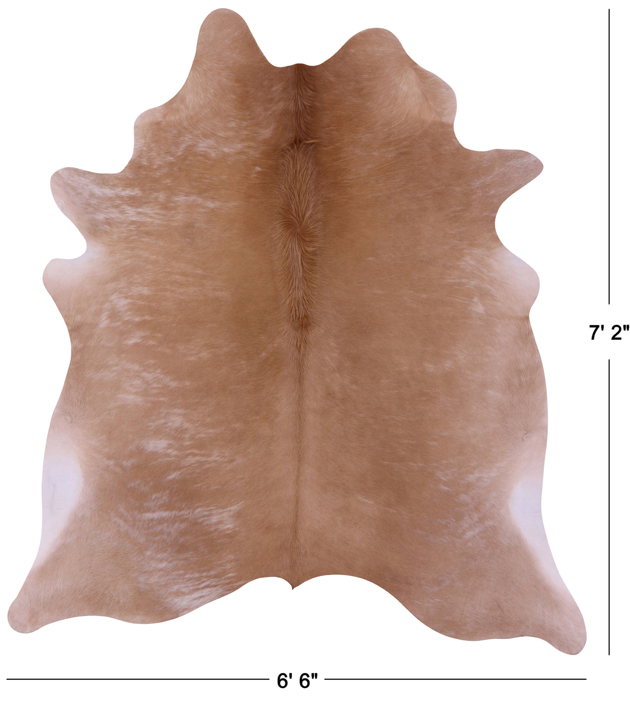 Beige Natural Cowhide Rug - X-Large 7' 2"H x 6' 6"W